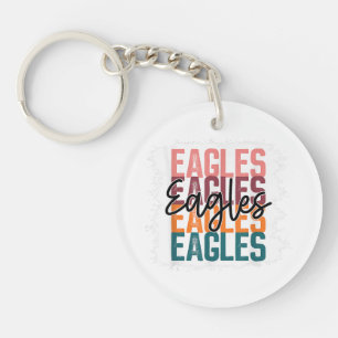 Eagles School Sports Fan Team Spirit  Key Ring