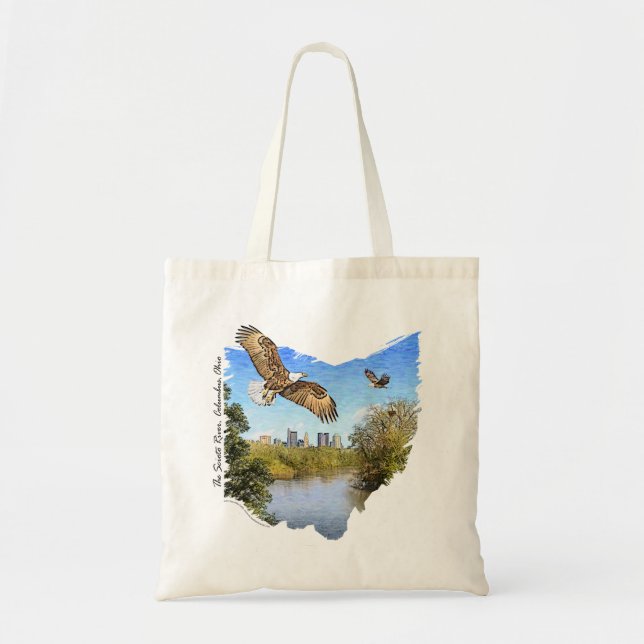 Eagles Scioto River Columbus Ohio Tote Bag (Front)