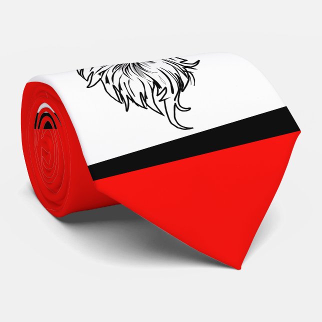 Eagles Sports Red White Necktie (Rolled)