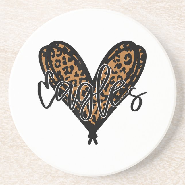 Eagles Teacher Student School Sports Fan Team Spir Coaster (Front)