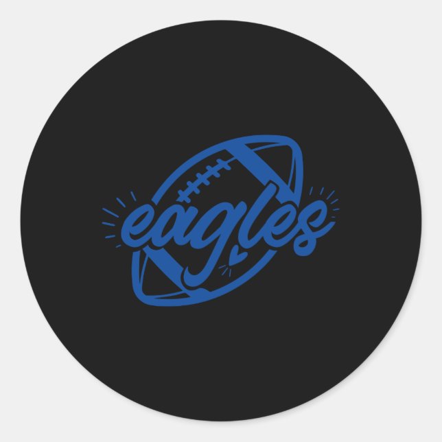 Eagles Team Name Logo Digital File T Shirt  Classic Round Sticker (Front)