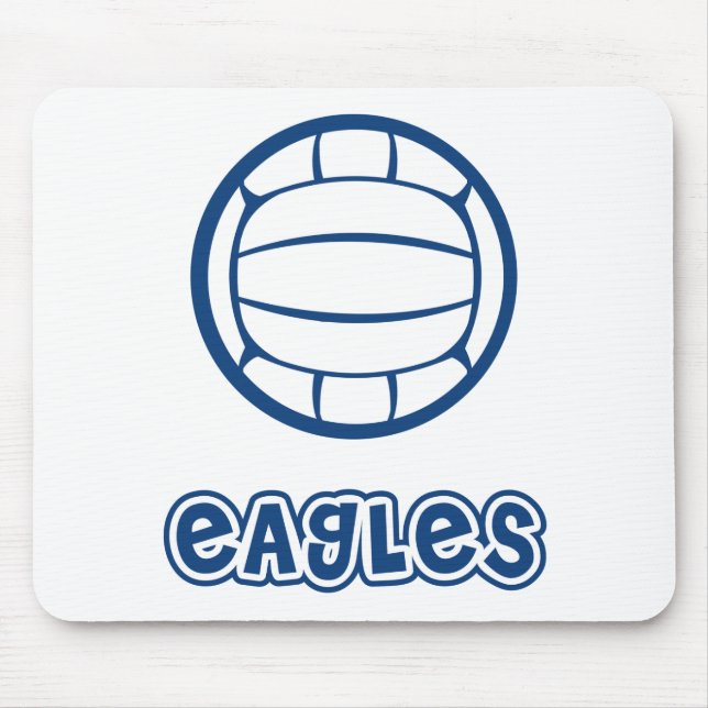 Eagles Volleyball Blue Mouse Mat (Front)