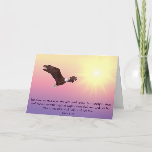 Eagle's Wings Inspirational Card (Front)