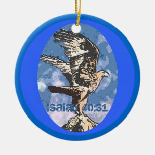 Eagles Wings - Isaiah 40:31 Ceramic Tree Decoration