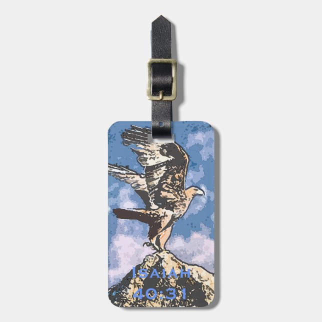 Eagles Wings - Isaiah 40:31 Luggage Tag (Front Vertical)