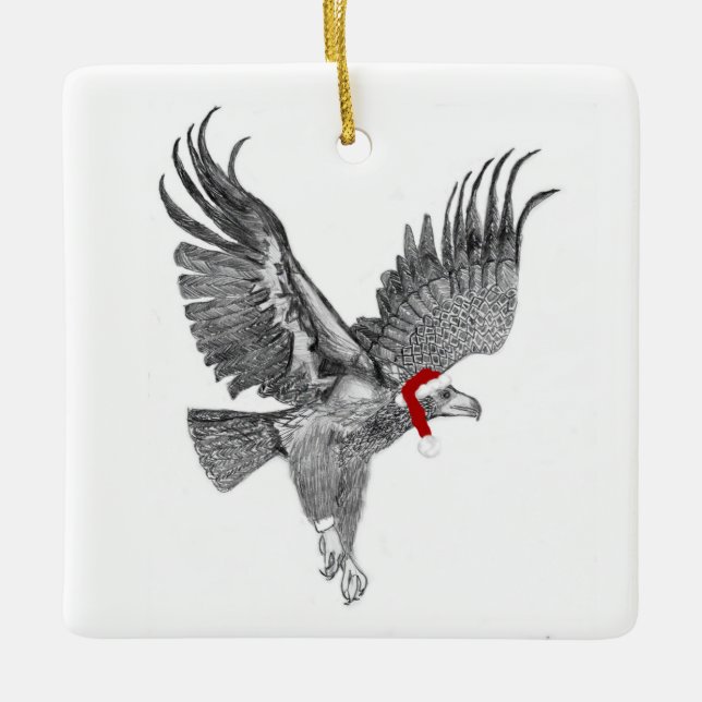 Eaglet E8 Soars High and Free Christmas Ornament (Front)