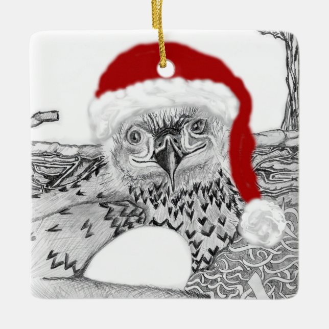 Eaglet E9 and Eggbert Christmas Ornament (Front)