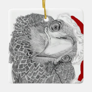 Eaglet E9 says Who Is That? Christmas Ornament