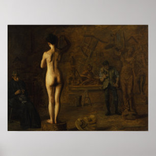 Eakins - William Rush Carving Allegorical Figure Poster