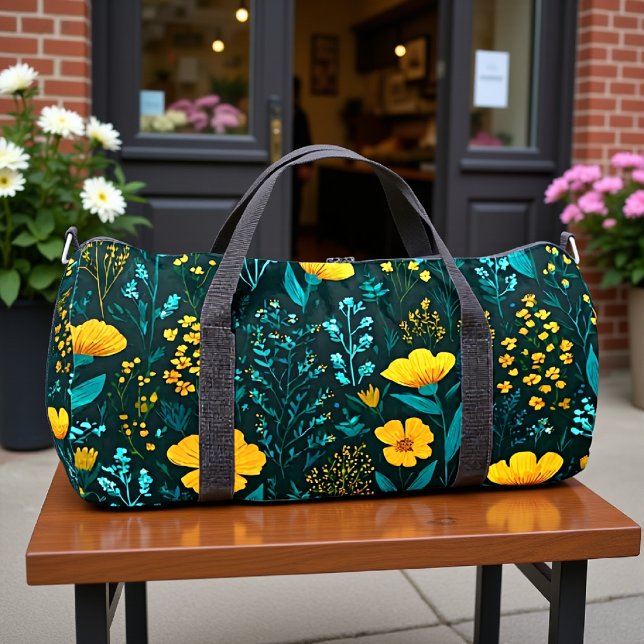 eal Twilight Floral And Botanical Pattern  Duffle Bag (Creator Uploaded)