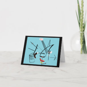 Eames Era Art Style Notecards "Unconnected Bubbles