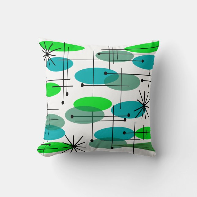 Eames Inspired Pillow Design Mid Century Four (Front)