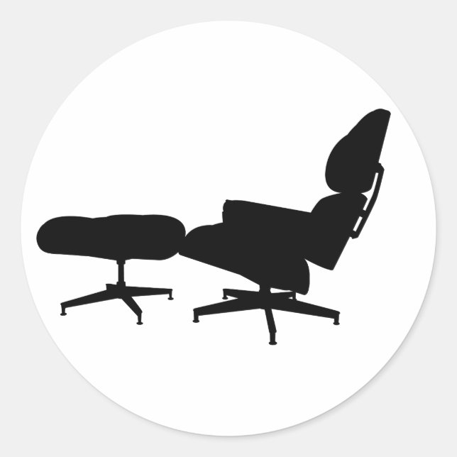 Eames Lounge Chair & Ottoman Sticker (Front)