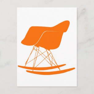 Eames moulded plastic rocking chair postcard