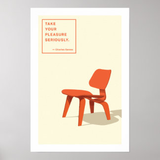 Eames Moulded Plywood Chair Print