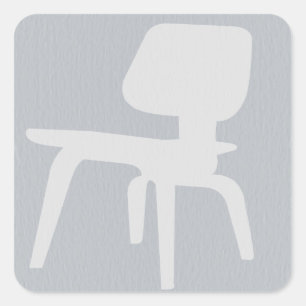 Eames Plywood Chair Square Sticker