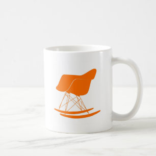 Eames rocker chair in orange coffee mug