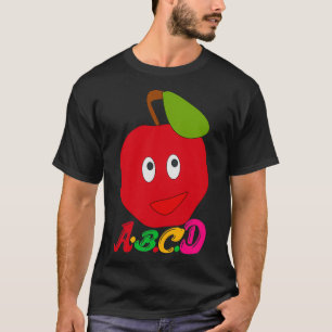 Eapple Alphabet letters lovely red apple A B C D f T-Shirt