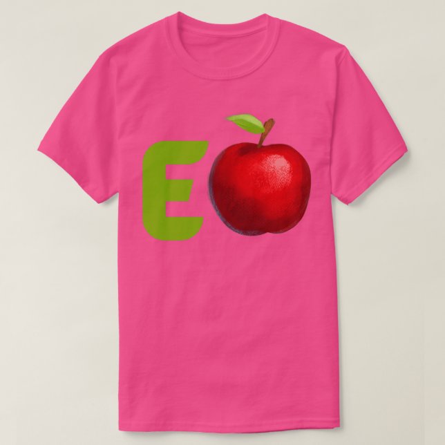 Eapple Apple Vegetarian Vegan T-Shirt (Design Front)