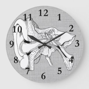 EAR ANATOMY VINTAGE CLOCK