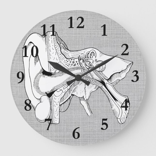 EAR ANATOMY VINTAGE CLOCK (Front)