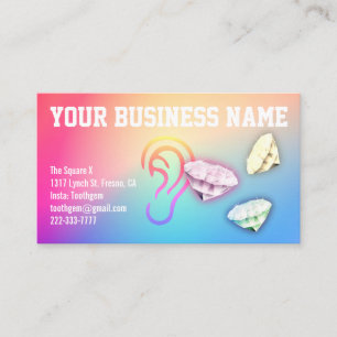 Ear curation Custom Loyalty Punch Business Card