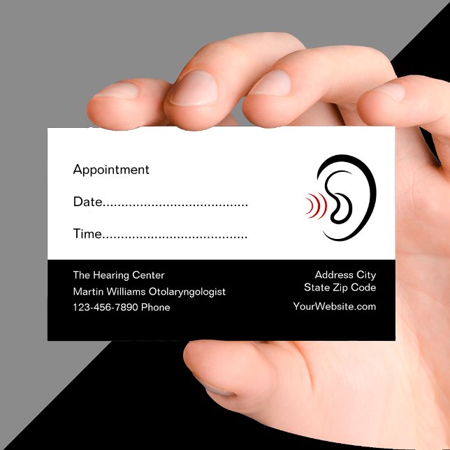 Ear Doctor Hearing Appointment Reminder Card (Creator Uploaded)
