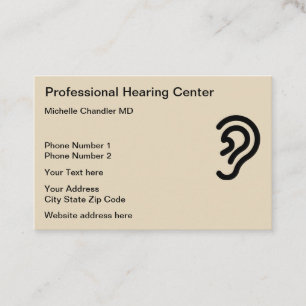 Ear Doctor Hearing Center Business Card