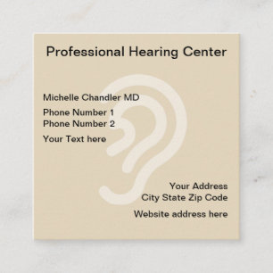 Ear Doctor Hearing Centre Square Business Card