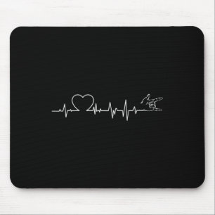 Ear Heartbeat Hand sign language hearing loss awar Mouse Mat
