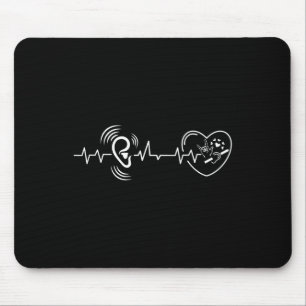 Ear Heartbeat Hand sign language hearing loss awar Mouse Mat