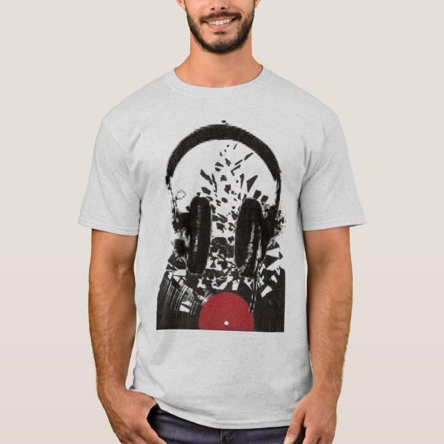 ear phone record T-Shirt (Front)