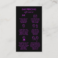 Ear Piercing Care Instructions Purple