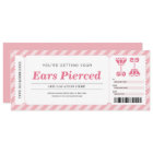 Ear Piercing Pink Gift Certificate Voucher