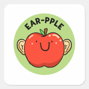 Ear-pple Fruit Apple Pun Sticker