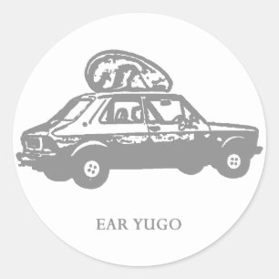 ear yugo classic round sticker