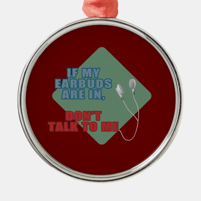 Earbuds Metal Tree Decoration (Front)
