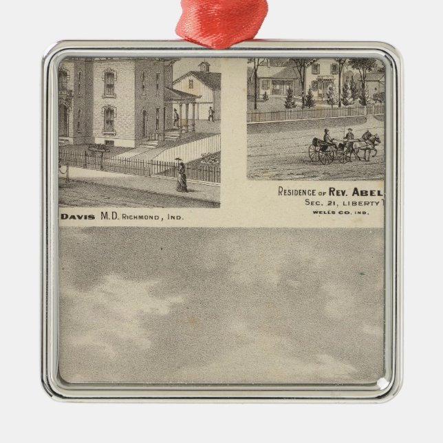 Earlham College, Richmond Metal Tree Decoration (Front)