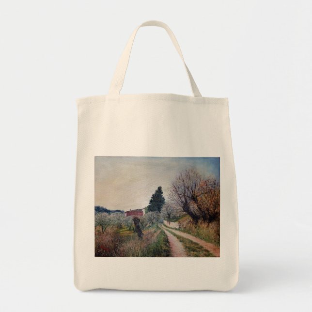 EARLIEST SPRING IN TUSCANY LANDSCAPE TOTE BAG (Front)