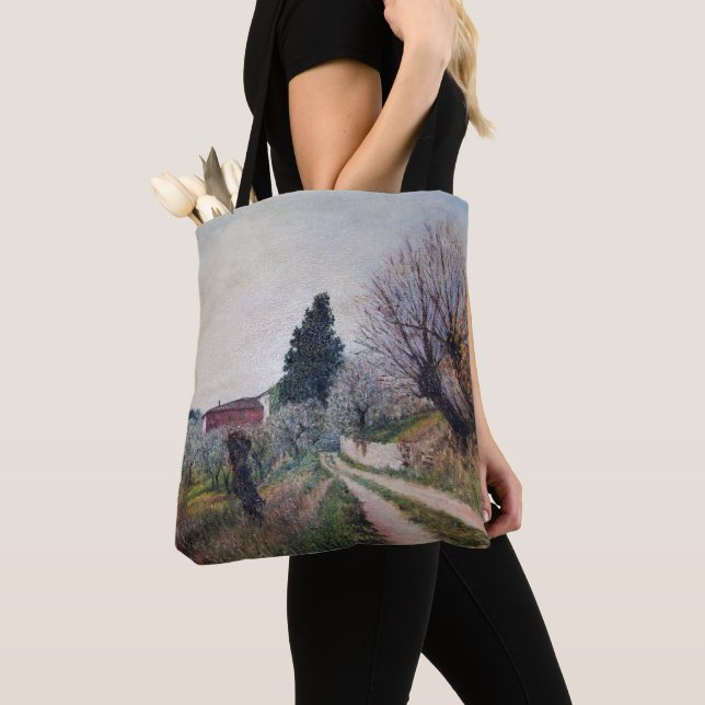 EARLIEST SPRING IN TUSCANY LANDSCAPE TOTE BAG (Close Up)