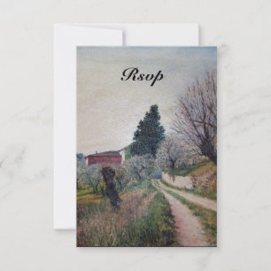 EARLIEST SPRING IN TUSCANY rsvp Invitation