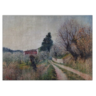EARLIEST SPRING IN VERNALESE / Tuscany Landscape Cutting Board