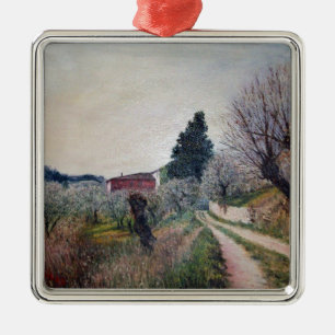 EARLIEST SPRING IN VERNALESE / Tuscany Landscape Metal Tree Decoration