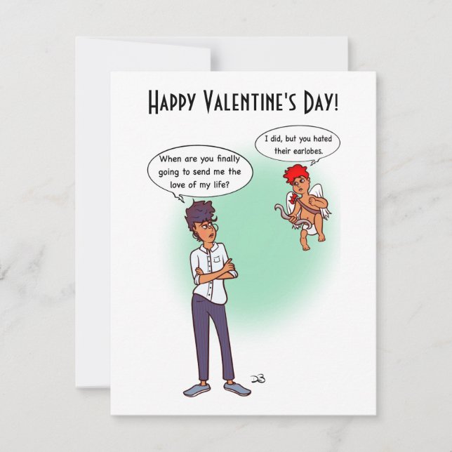 Earlobes Valentine's Day Flatcard (Front)