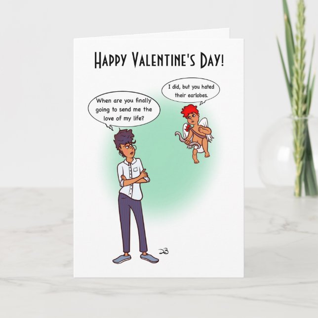 Earlobes Valentine's Day Greeting Cards (Front)