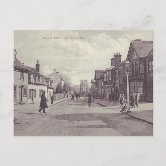 Earls Colne High Street Postcard Vintage Style (Front)