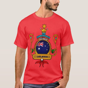 Earlwood suburb home Golden Australian Flag Souven T-Shirt