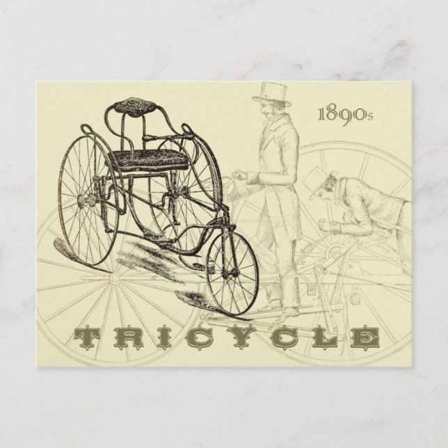Early 1890s Tricycle Postcard (Front)