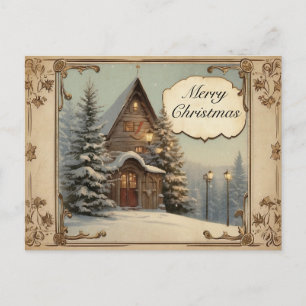 Early 1900s Antique Christmas Holiday Motifs Postcard