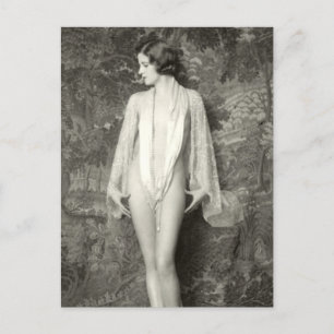 Early 1900s French Beauty Postcard